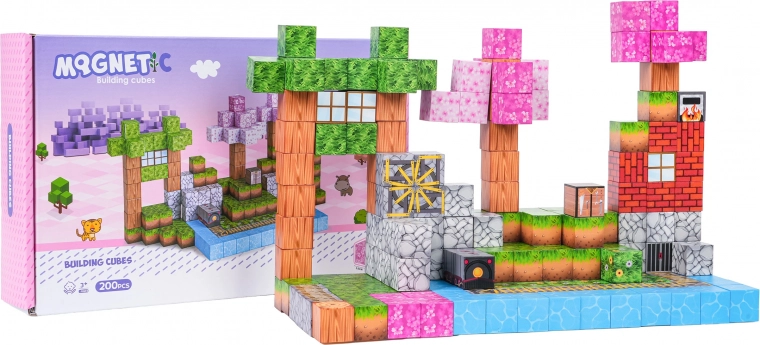 Set de construcción magnético 3D - 200 uds
