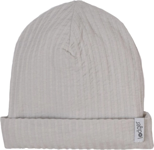 Gorro de algodón Lodger tipo beanie seersucker steel 0–6 meses