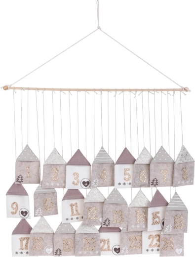Calendario de Adviento colgante de fieltro 70 × 60 cm