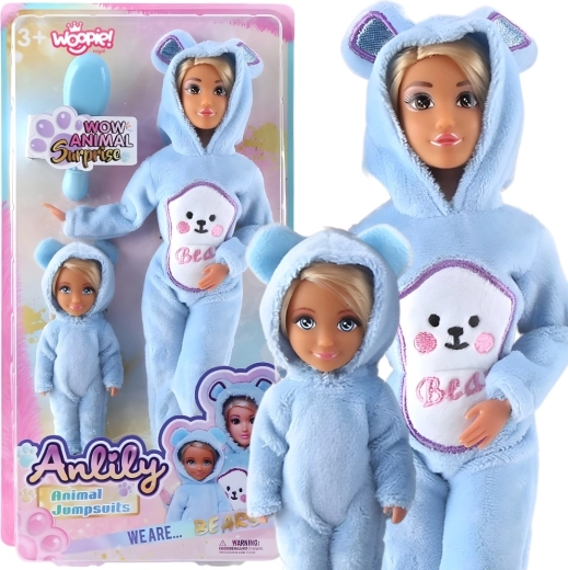 Muñecas Woopie con monos de osito azul, set de 2 uds.