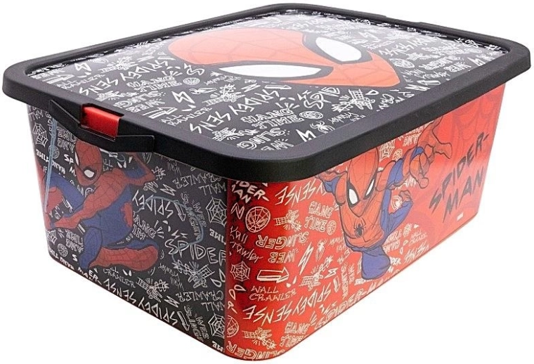 Caja de almacenamiento Stor con tapa de clip Spider-Man - 1 pieza
