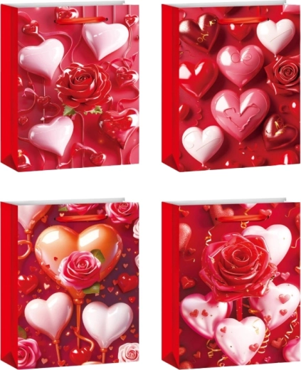 Bolsa de regalo XL Corazones para enamorados 40 × 55 cm