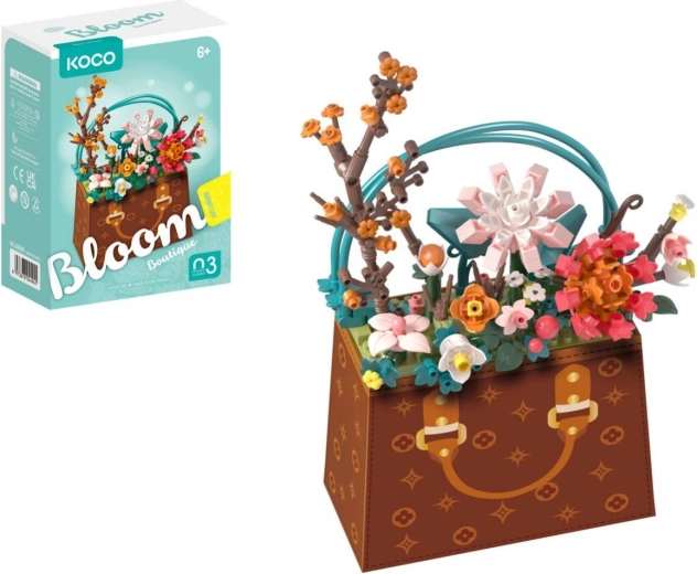 Set de construcción mini KOCO: flor en bolso, 267 piezas