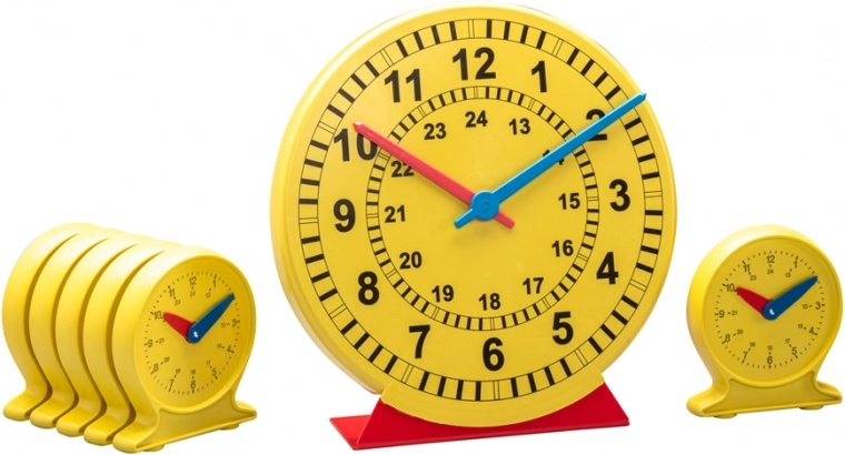 Relojes didácticos Wissner para toda la clase, juego de 25 piezas
