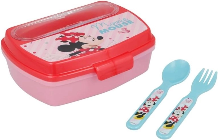 Caja para el almuerzo con cubiertos Minnie