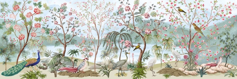 Interdruk puzle panorámico Jardín secreto Mundo de las aves 1000 piezas