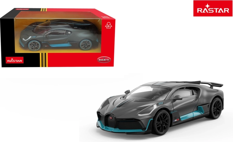 Coche metálico Bugatti Divo 1:43 gris Rastar - 1 unidad