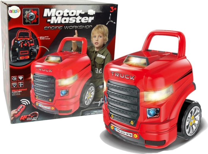 Set de construcción mecánica para niños con camión y herramientas