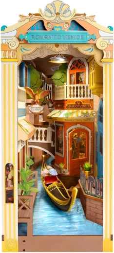 Sujetalibros 3D Romantic Venice – kit DIY con LED