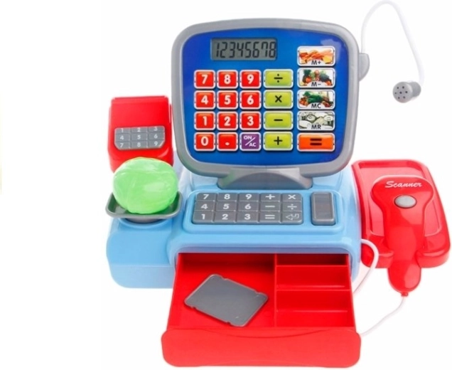 Calculadora y cajón extraíble para monedas