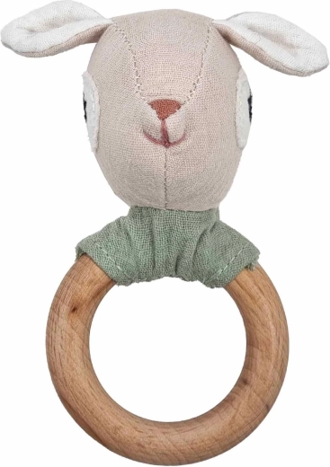 Sonajero Mealini con anillo de madera cierva Hedda