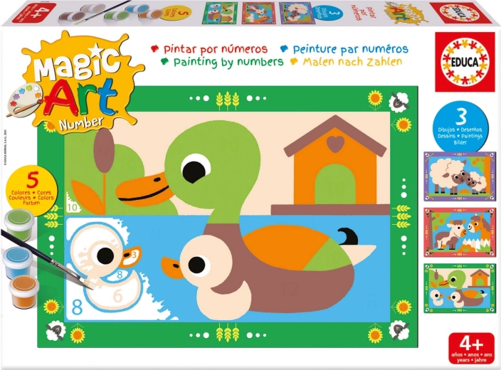 Pintar por números EDUCA – granja