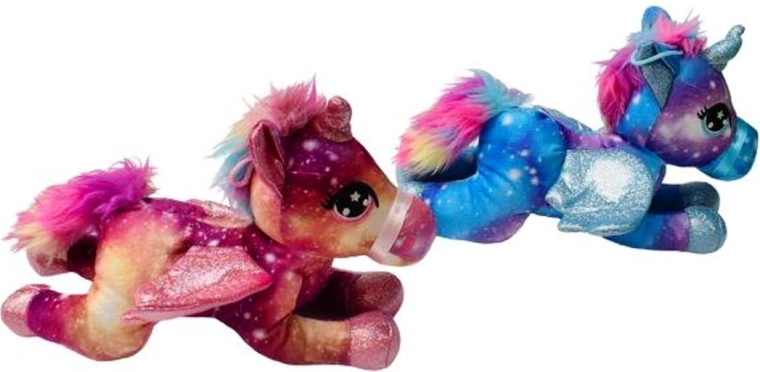 Unicornio alado de peluche recostado – grande