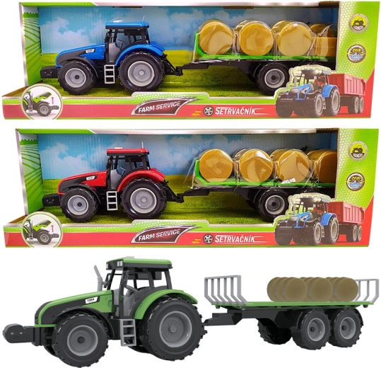 Tractor con remolque para heno con sonidos y luces