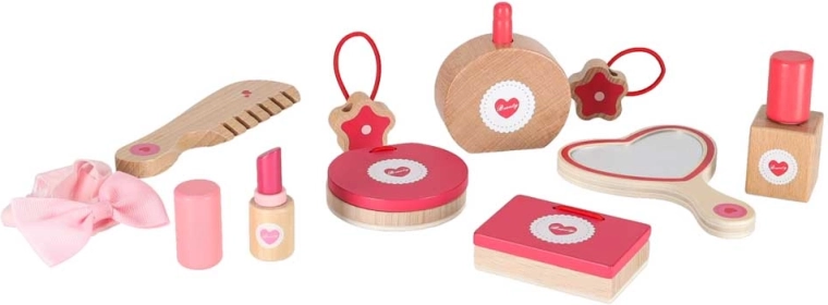 Accesorios de madera para un juego seguro de rituales de belleza
