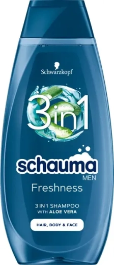 Schauma Men Freshness 3 en 1 champú para hombre para cabello, cuerpo y rostro 400 ml