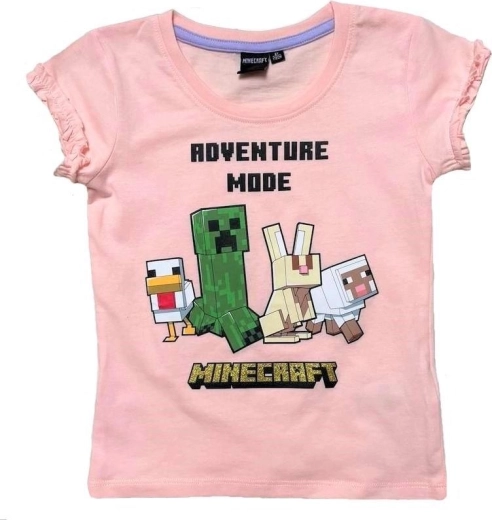 Camiseta rosa Minecraft
