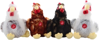 Juguete de peluche gallina con gallo con sonido 22 cm