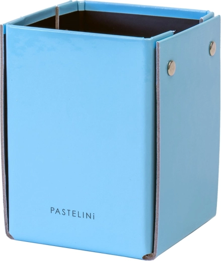 Vaso para lápices laminado Pastelini azul