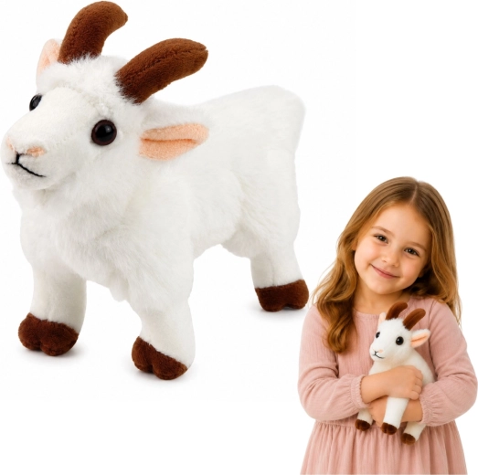 Cabra de peluche blanca 16 cm