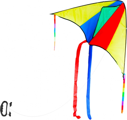 Cometa voladora de colores 110 × 63 cm con asa