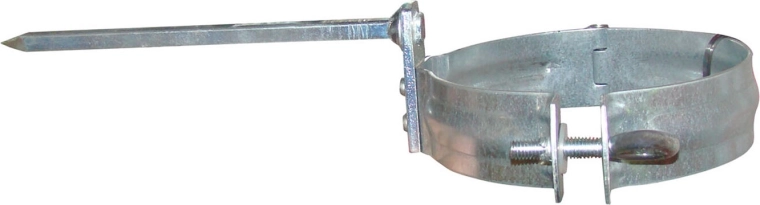 Abrazadera para bajante 80 mm de acero galvanizado