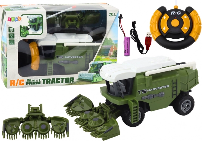Cosechadora agrícola RC verde