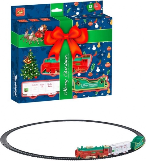 Tren navideño a pilas con luz