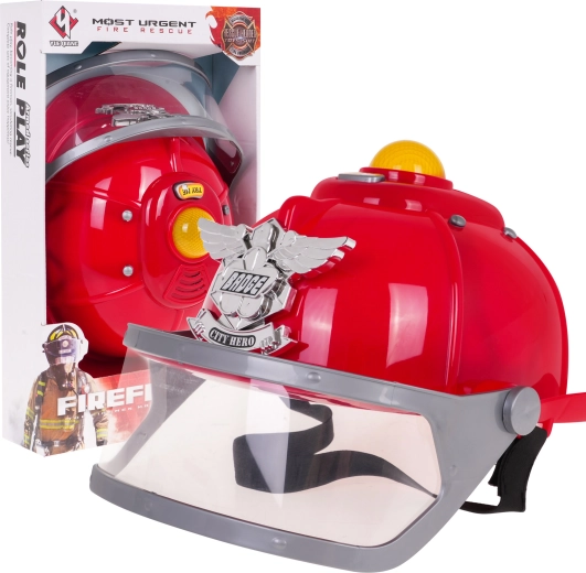 Casco interactivo de bombero para niños 3+ con luces, sirena y contorno ajustable