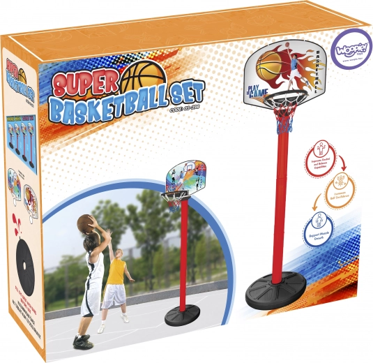 Set de baloncesto completo en el paquete