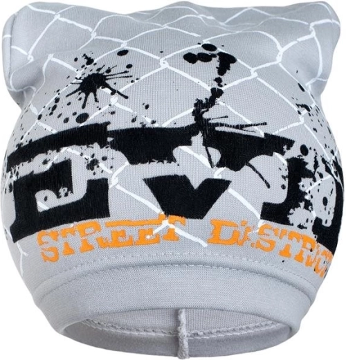 Gorro infantil de primavera New Baby con inscripción, gris