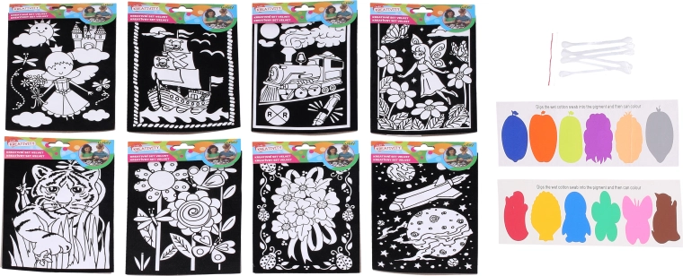 Set creativo de terciopelo 15,5 × 25 cm – colores y 6 varillas
