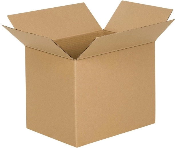 Caja de cartón con solapas 450 × 250 × 200 mm, de tres capas, marrón