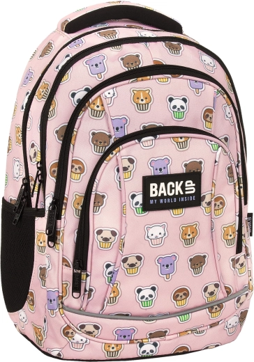 Mochila cómoda con espalda ergonómica y 4 compartimentos