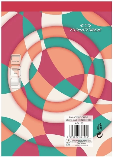 Bloc CONCORDE A5 rayado 8 mm, 50 hojas