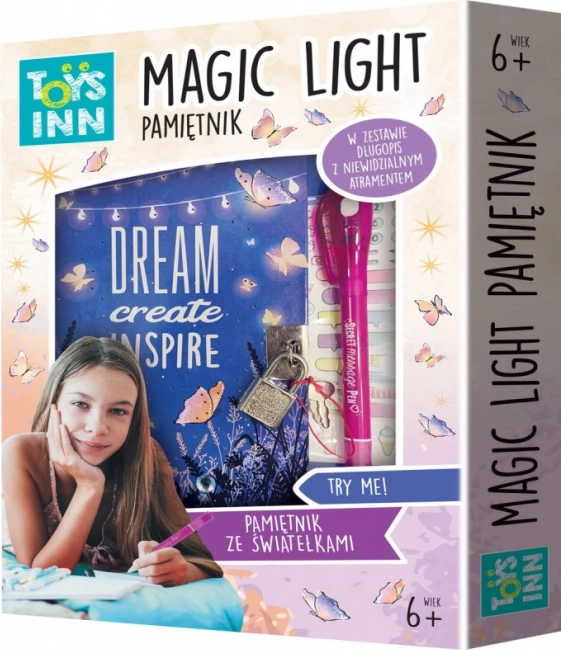 Diario Magic Light Dreams con candado y lucecitas LED