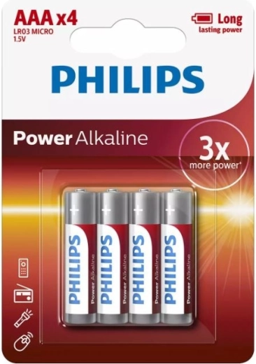 Pilas Philips Power Alkaline AAA 4 uds