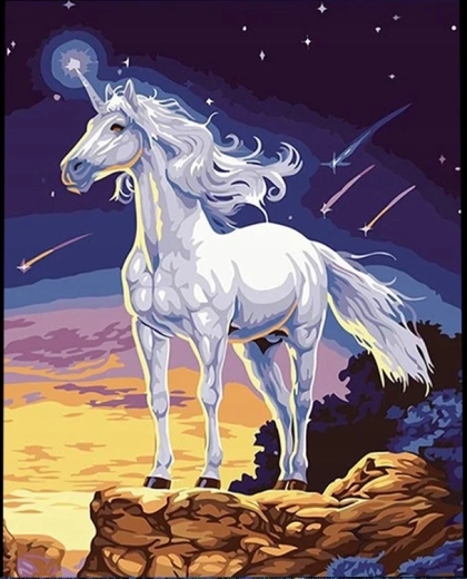 Pintura por números Majestuoso unicornio 40 × 50 cm