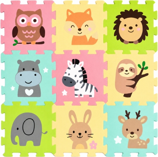 Petite&Mars rompecabezas de suelo de espuma Nexli safari friends 9 piezas