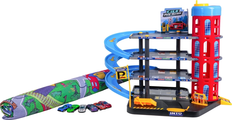 Gran tapete de juego de fieltro con carreteras