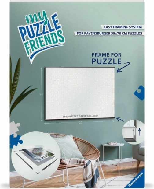 Marco para puzle RAVENSBURGER My Puzzle Friends 70 × 50 cm – negro