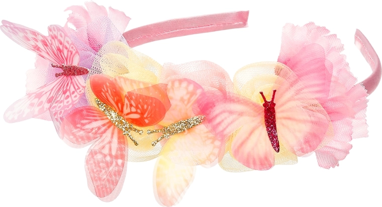Diadema Souza Lilyanne con flores y mariposas