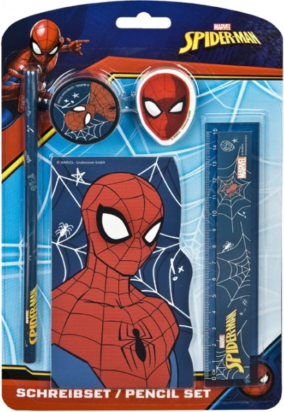 Set de útiles escolares 5 piezas con motivo de SPIDER-MAN