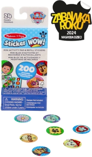Mini bloc con pegatinas Patrulla Canina – recambio Sticker WOW! - 1 pieza