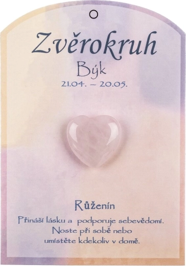 Corazón de cuarzo rosa para el signo Tauro