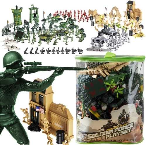 Base militar – set de soldados y vehículos 300 uds en estuche