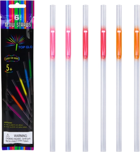 Brazaletes fluorescentes que brillan en la oscuridad, 6 uds.