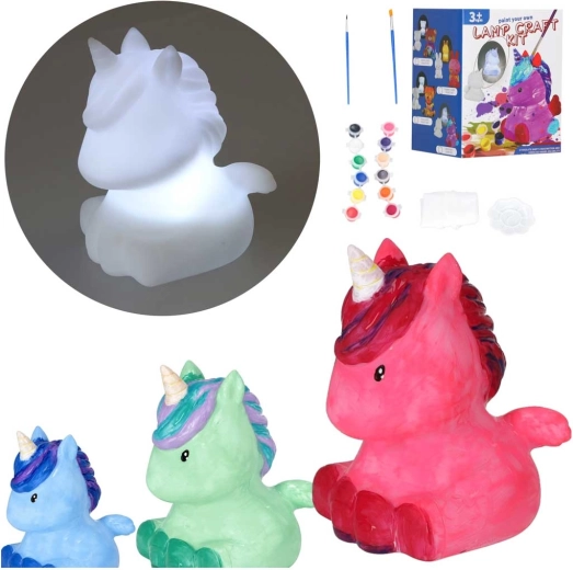 Set creativo infantil de lámpara nocturna para pintar con unicornio