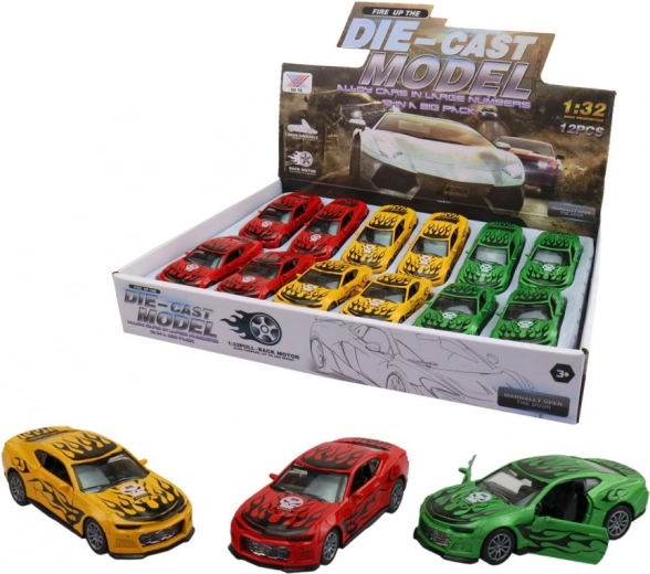 Cochecito de carreras metálico con puertas que se abren
