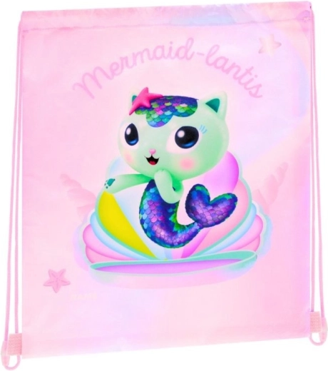 Mochila saco deportiva Gabby's Dollhouse con motivo de MerCat